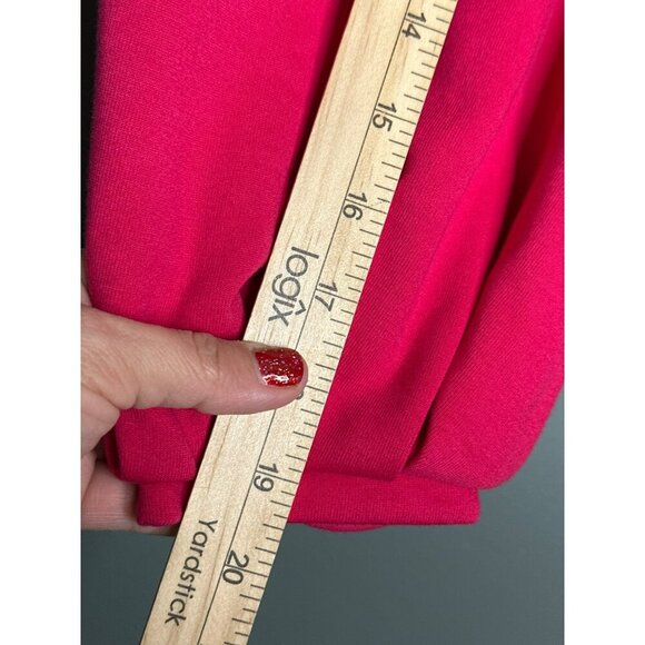 Anthropologie Maeve Women's Medium Crop Top Lower Back Lace Up LS Pink - Picture 6 of 9